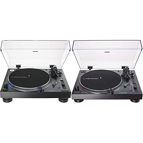 Audio-Technica At-Lp140Xp-Bk Direct-Drive Professional Dj Turntable, Black & At-Lp120Xusb-Bk Direct-Drive Turntable (Analog & Usb), Fully Manual, Hi-Fi, 3 Speed, Convert Vinyl To Digital, Black #TOP3
