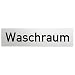 Produktbild Türschilder24 Aluminium Türschild Waschraum 160 x 40 x 1,5mm (Oberfläche veredelt)  Selbstklebend