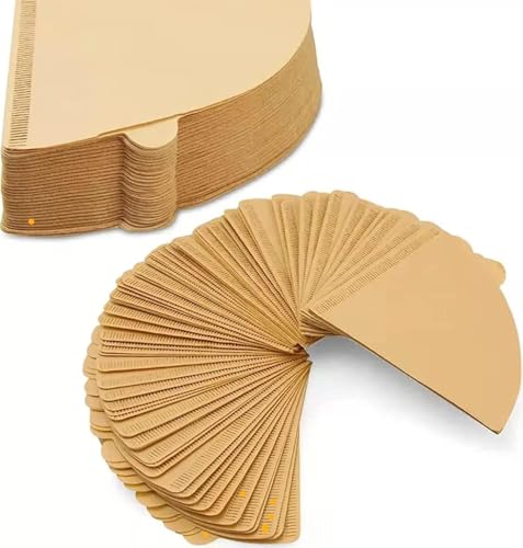 VOSS Coffee Paper Filters size Disposable V60 Cone Unbleached Brown Paper Drip Coffee Maker (100 Pieces)