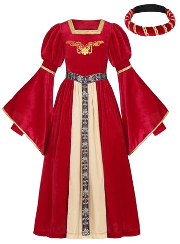 Vestido Medieval de Princesa para Niñas miniatura 2