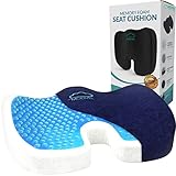 MODVEL Cooling Gel Seat Cushion Cooling Gel & Memory Foam Seat Support Back Pain Relief Chair...