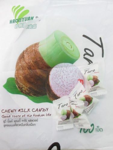 Haoliyuan Chewy Milk Candy Taro Flavour 100 Pcs X 0.13 Oz.