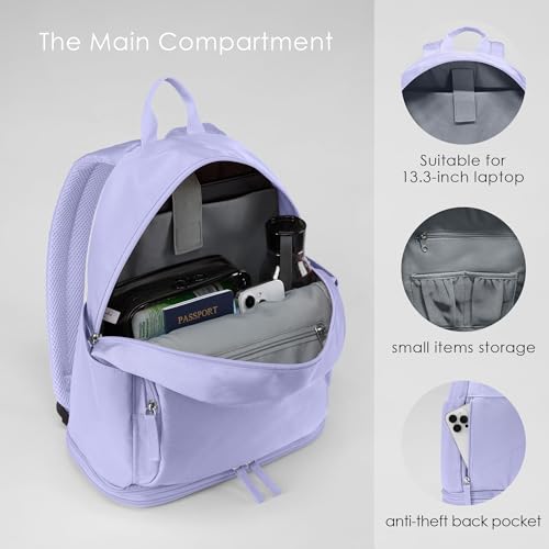 Image of Uselike Gym Backpack for Women Men, Lightweight Gym Bag with Shoe Compartment, Waterproof Workout Backpack with Wet Pocket