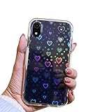 Xiaobe Heart Holographic Phone Case for iPhone 8 Plus Love Cute Glitter Bling Laser Clear Women...