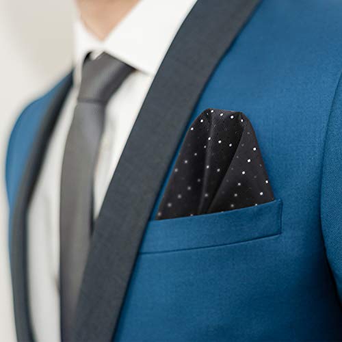 Image of SATINIOR Men Pocket Square Handkerchief Soft Colored Hankies for Party Wedding Thanksgiving Day Christmas 8.3''x 8.3''