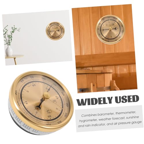 IWOWHERO Feuchtigkeitsmesser Thermometer wetterstation regenmsser kleines Barometer tragbares Barometer Vakuum Manometer Barometer drinnen Mini Hygrometer Angeln wählen Druckanzeige Metall – Bild 4
