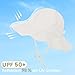 Durio Sonnenhut Baby Hut Kinder Verstellbarer Faltbare UV-Schutz mit Verstellbarem Bindebändern und Breite Krempe Beige Streifen 0-6 Monate (Tag Size XS)