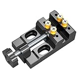 Zialofi Mini Schraubstock Tischschraubstock Mini Schraubstock Aluminium Präzisionsschraubzwinge Klemmvorrichtung für Modellbau Bildhauerei Uhrenservice für We, Mini-schraubstock
