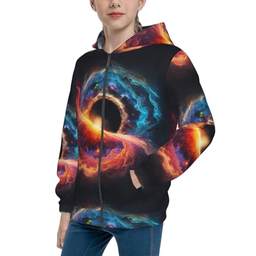 Vintage Embroidery Flowers Kid Hoodies Boys Zip Up Sweatshirts Girls Pullover with Pocket