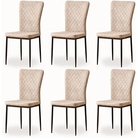 AINPECCA Beige Dining Chairs Set of 6 Cover