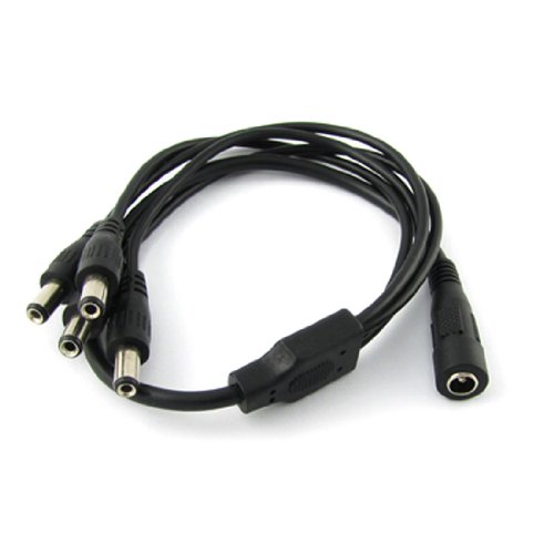 Qtqgoitem 1 Female to 4 Male Power Splitter Cable for 5.5mm x 2.1mm Jack, CCTV (Model: A2A 9E5 020 36D 79C)