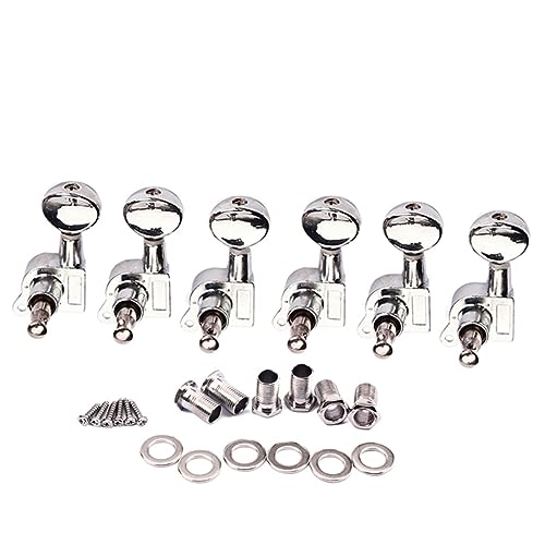TOYANDONA Vintage Style Electric Guitar Tuning Pegs Machine Heads Silver Finish Durable Guitar Keys for String Stability and Sound Quality
