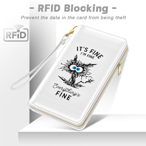 Image of Aiawoxc Womens Wallet, RFID Wristlet Wallets for Women, Ladies Clutch Purses, Large Travel Card Holder with Phone Holder | RFID