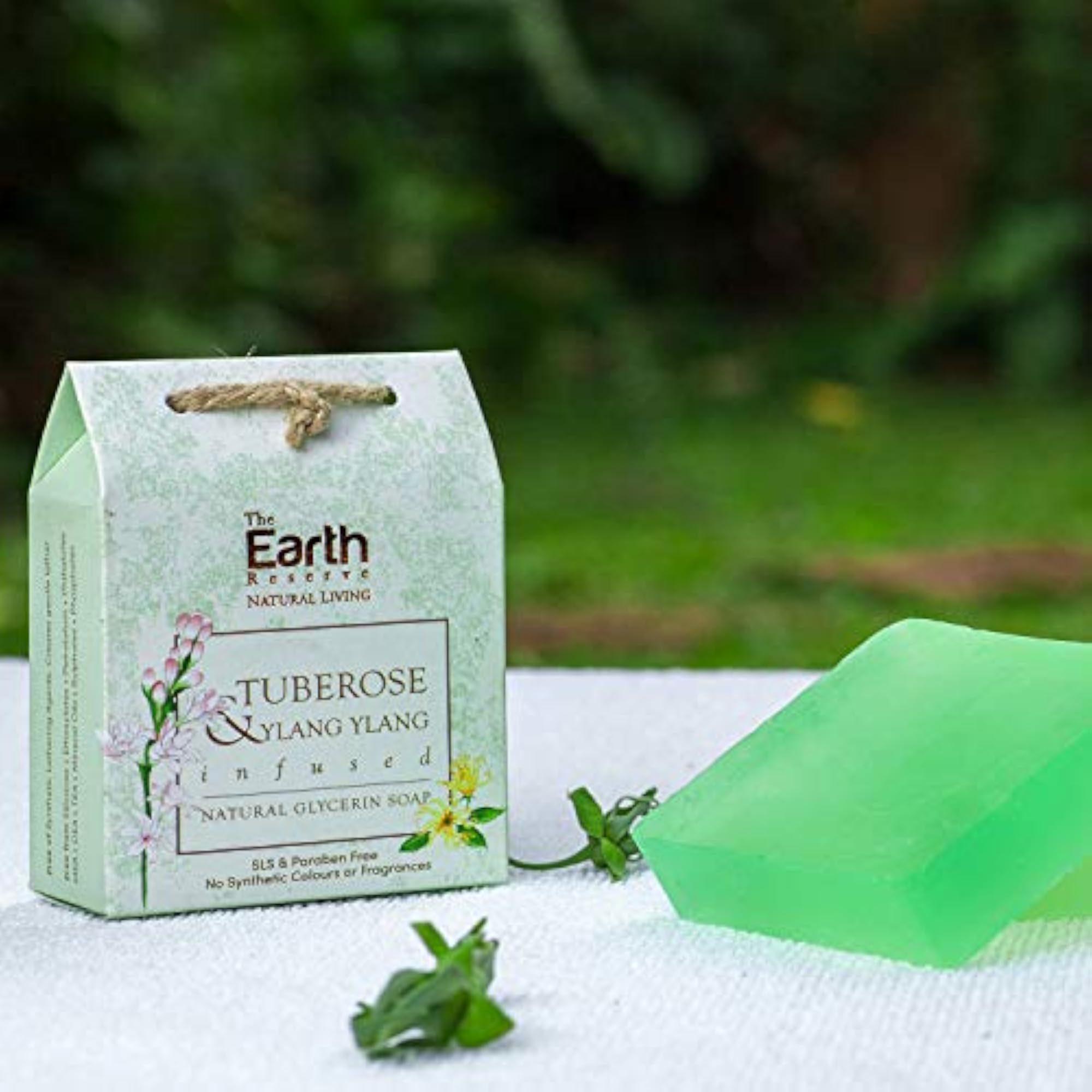 Tuberose & Ylang Ylang Infused Handmade Soap, Natural Glycerin