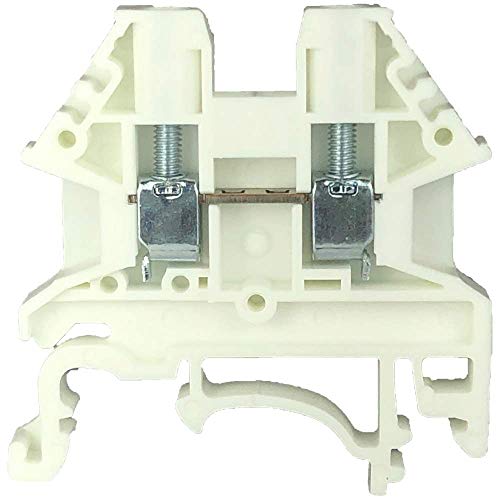 DK2.5N-WE Dinkle white bornier de raccordement rail DIN vis électricien 12-22AWG 600V