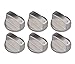 Liuer 6PCS Metal Universal 6mm Silver Gas Estufa Control Perillas Adaptadores Horno Rotativo Interruptor Cocinando Control De Superficie Cerraduras para Cocina Cocina Estufa de Gas Cooktop