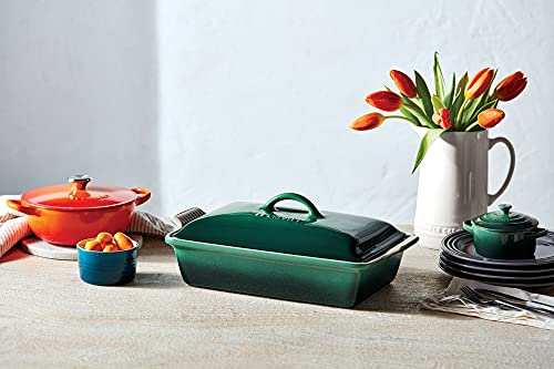 Image of Le Creuset Stoneware Covered Rectangular Casserole, 12 inch x 9 inch, Artichaut