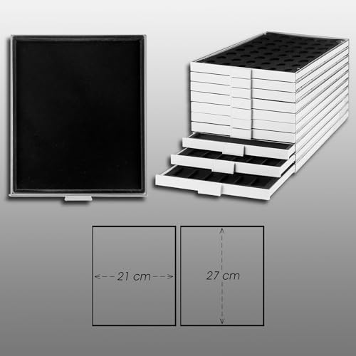 Médaillier gris Prophila 210x270 mm insert noir compartiment angulaire - 2