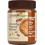 MaxiNutrition Crunchy Peanut Butter, 350 g, 100% Peanuts, No Sugar, high in Protein, No Palm Oil