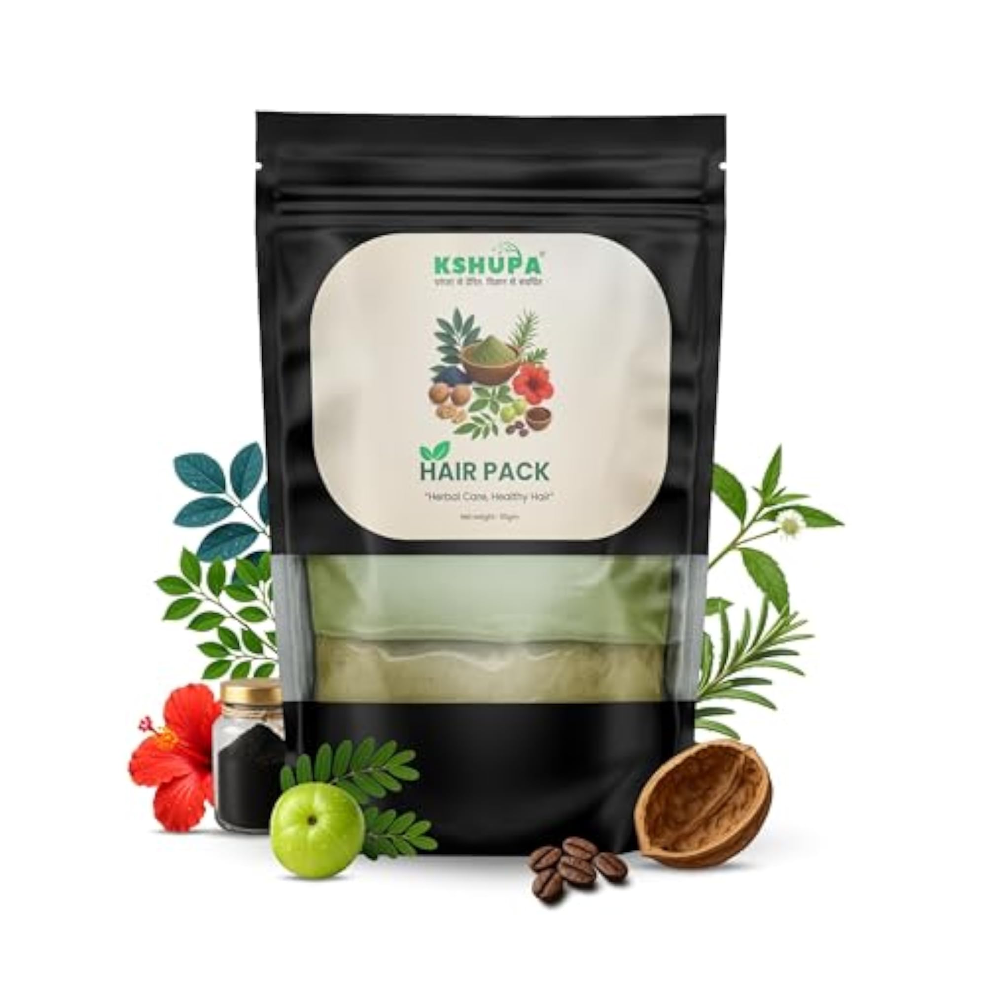 Natural Ayurvedic Hair Pack, 65 GM (Pack Of 2)