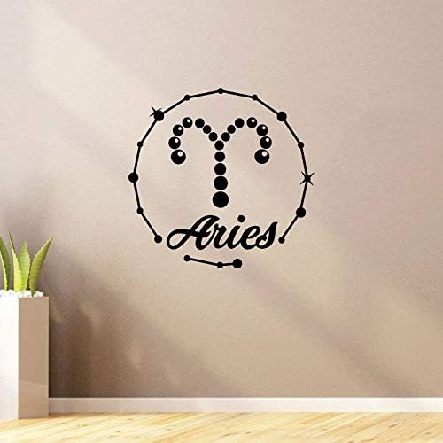 Aries Ram Symbol Fire Sign Aries Zodiac Sign Astrological Chart Symbol Constellation Vinyl Wall Art Wall Sticker Wall Decal Home Room Wall Office Living Room Wall Decoration Decal Size (10x10 inch)