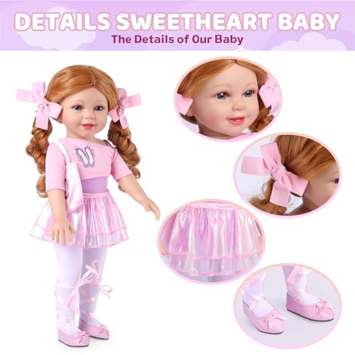 Muñeca bailarina americana 16 pulgadas con accesorios miniatura 4