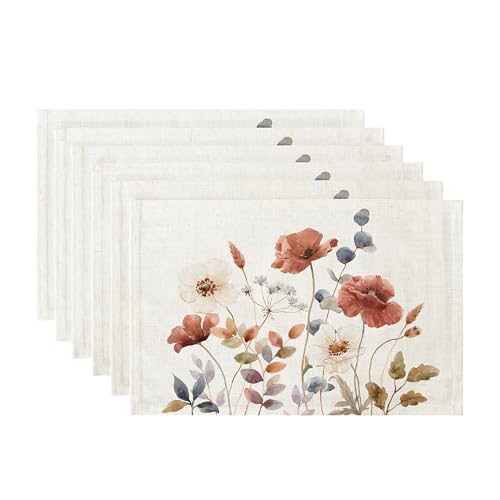 LilyCat Floral Waterproof Placemats