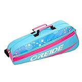 BKSXSOP Bolsa portátil para Raquetas de bádminton, multifunción, de un Solo Hombro, para 3 Raquetas o 2 Raquetas de Tenis, para Hombre y Mujer.