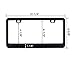 Ohuhu License Plate Frame with Screw Caps: 2Pcs Licenses Plates Frames Car Licenses Plate Covers Holders for US Vehicles (Black - 2 Holes)