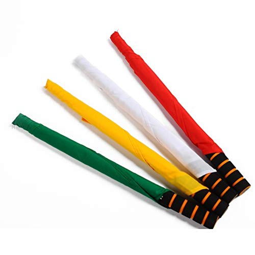 Inoomp Referee Flags 4 Pcs Referee Flag Stainless Steel Hand Flag Flag Track And Field Sports Training Flag Linesman Official Flag For Soccer Volleyball Football Track White Referee Yellow Flag #TOP7