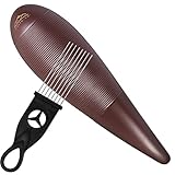 EASTROCK Guiro Instrument 3.3'x12' Fish Shaped Latin Percussion Instrument with 1 Scraper Musical Training Tool for Beginners and Professional Band Accompaniment Coffee（Upgraded Version）