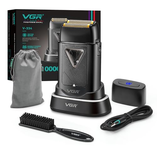 Rasoir électrique homme tête chauve et visage VGR rechargeable USB-C
