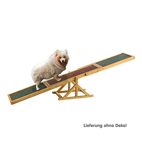 DEMA Hundewippe Hundetraining Wippe Hund 180 cm lang bis max. 50 kg Holz massiv