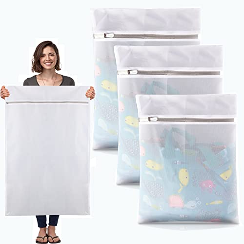 Wäschesäcke für Waschmaschine 3 Stück 90x110CM Wäschenetz Groß/BH...