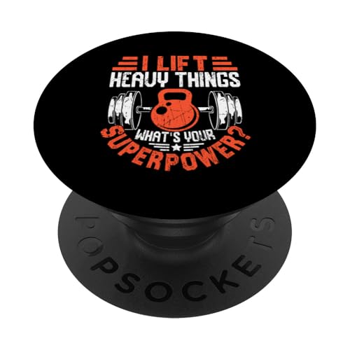 I Lift Super Power Gym Entraînement de motivation PopSockets PopGrip Adhésif