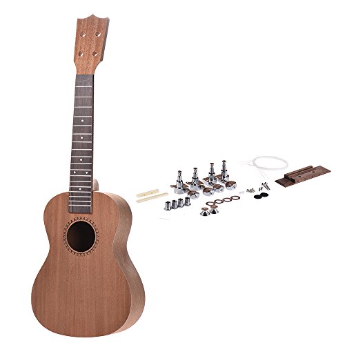 ammoon 26 inch Tenor Ukelele Ukulele Hawaii Guitar DIY Kit Sapele Wood Body