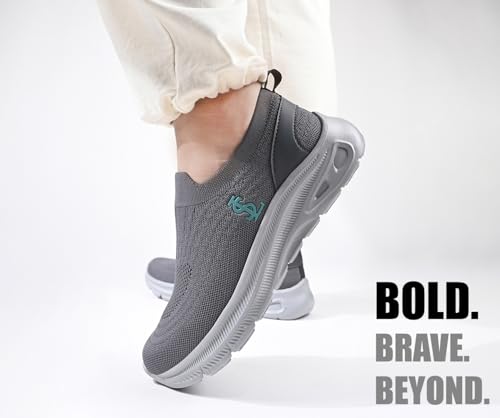 Image of LOUIS STITCH Men's Lightweight Athleisure Sport Shoes | Ultra Cushioned Sole | Slip-On Sneaker and Athleisure Wear | Perfect for Casual, Gym & Travel Wear | LS-AT-FK-