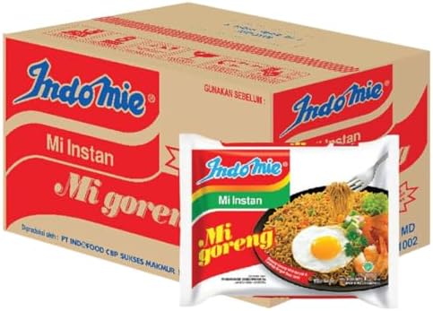 FOOD BY BOX Indomie Mi Goreng Stir Fry Original โ 85 g - 40 Pack โ Fried Onions and Original Seasoning - Product of Indonesia - Authentic Recipe Imported from Indonesia by Food By Box
