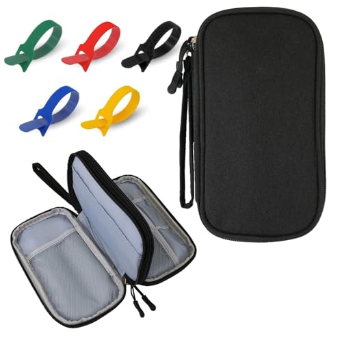 Ya en manzanajugosa.com: SIGMAWISE® Organizador Cables Viaje – Estuche Cables + 10 Bridas de Velcro – Estuche para Cargadores, USBs y Accesorios Electrónicos – Bolsa Compacta y Versátil (Negro)