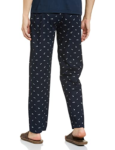 Image of The Indian Garage Co Men's Slim Fit Mid Rise Graphic Print Casual Lounge Pants
