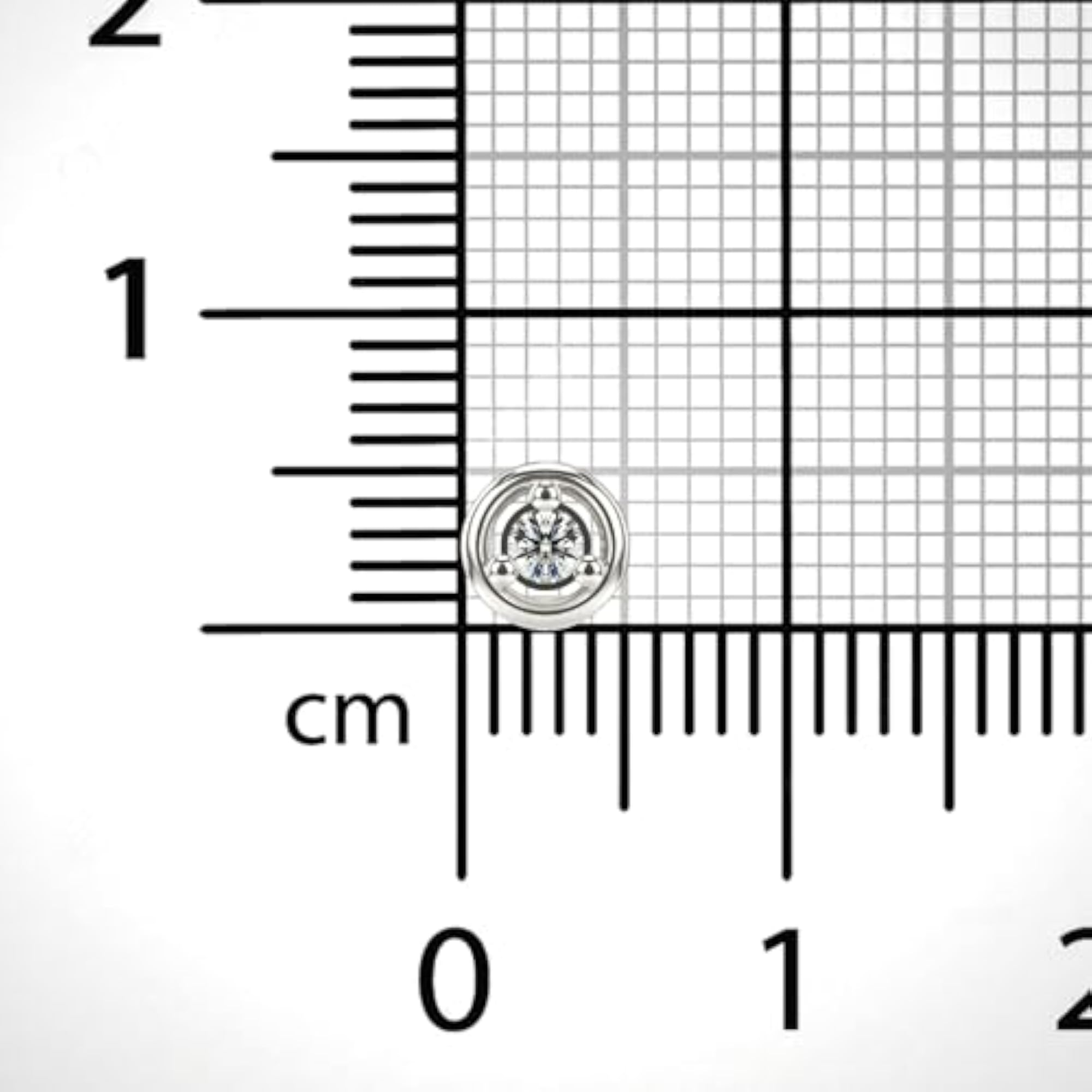 Women's Hallmarked Gold & Lab Grown Diamond Nosepin, 0.05cts