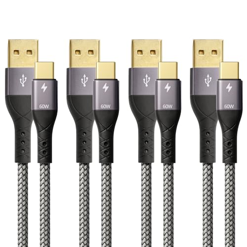 ProfiPatch USB A auf USB C Kabel 60W QC 3A Set 0,5m+1m+2m+3m grau Goldkontakt Textil USB Datenkabel, Schnellladekabel für Notebooks, Laptops und Handys ProfiPatch USB A auf USB C Kabel 60W QC 3A Set 0,5m+1m+2m+3m grau Goldkontakt Textil USB Datenkabel, Schnellladekabel für Notebooks, Laptops und Handys