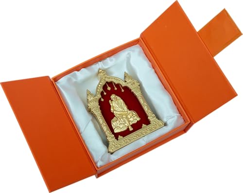 Image of EKA Temple Series Sai Baba Table Top Premium Gold Foil Artwork with Metal Stand | Peace & Faith Inspired Spiritual Decor for Home, Office & Pooja Space | Auspicious Gift