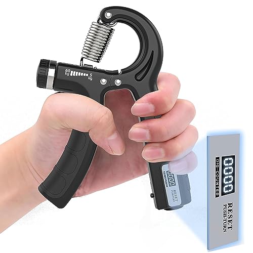 PROIRON Hand Grips Strengthener 2 Pack | or Single with Counter (0-9999)| 5-60kg Adjustable Grip Strength Trainer, Non-Slip Hand Exerciser Gripper, for Strong Wrists, Fingers, Forearm, Hands, Arm