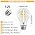 ORALUCE LED Edison Light Bulb 60 Watt Equivalent E26, Vintage Clear Light Bulbs 6W 2700K Warm White 700 Lumen, A19 LED Filament for Ceiling Light Fixture, Non-dimmable, 6 Pack