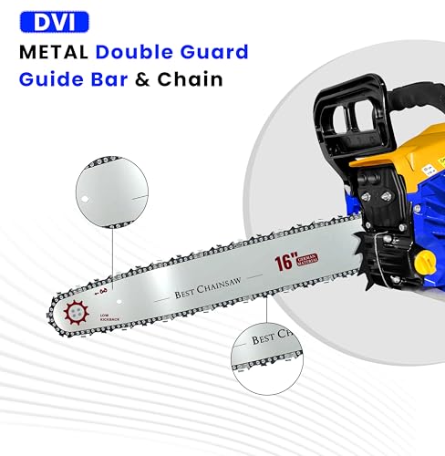 Image of DVI 5800 Heavy Duty Chain Saw with 58 CC, 2 Stroke Petrol Engine Power & 16 inchinch Blade /Bar Cordless Chain Saw Cuttingsaw For Farm, Garden & Professional Use.