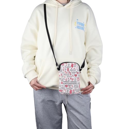 G2TUP Future Cardiac Sonographer Gift Things Cardiac Sonographers Say Crossbody Bag Heart Diseases Travel Bag4