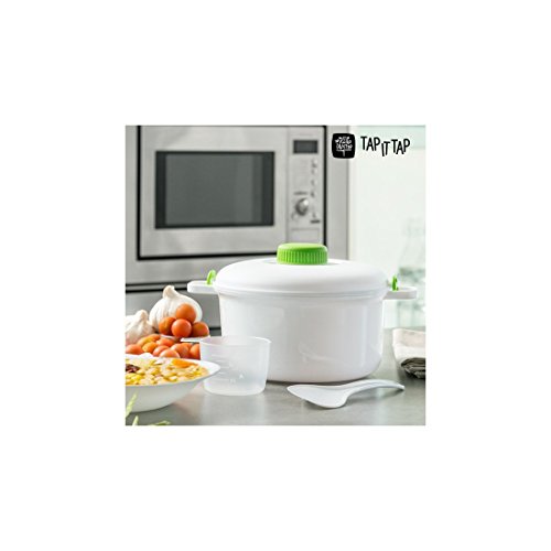 Appetitissime It Tap Olla A Presión para Microondas, Blanco, 20 cm