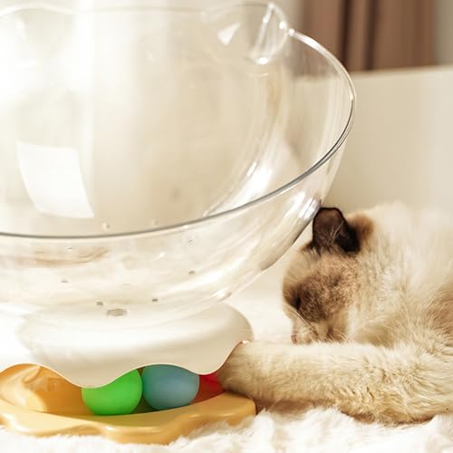 Lit pour chat design capsule spatiale surélevée avec jouet suspendu pour chaton et chiot