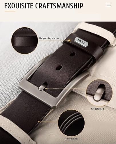 Image of ZORO Men's Genuine Leather Belt for Men | Black,Brown,Tan
